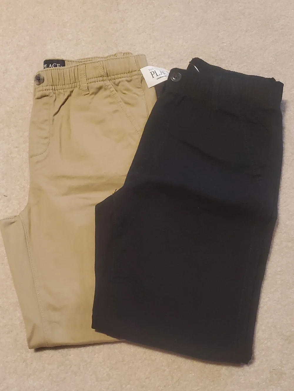 The Children's Place Boys' Pull-On Pants - Black & Tan